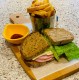 s4.ham&cheese sandwich with fries 芝士火腿三明治